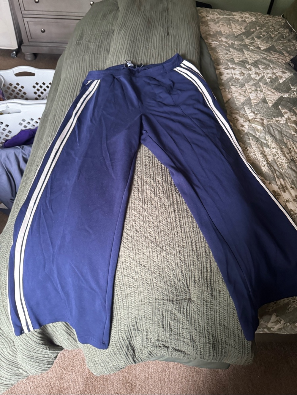Torrid Size 1 Blue Joggers with White Side Stripes